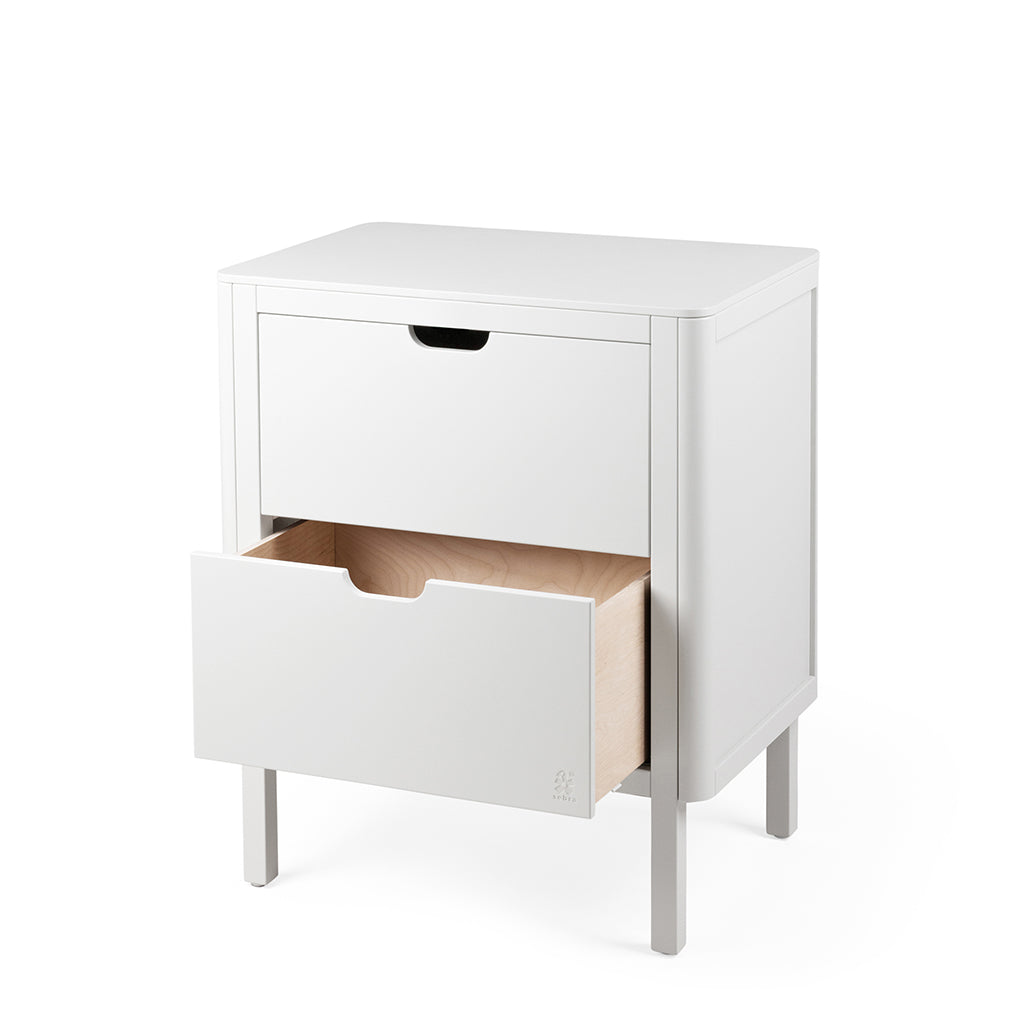 Sebra Wooden Changing Table, 2-in-1 Design with Drawers - Classic White