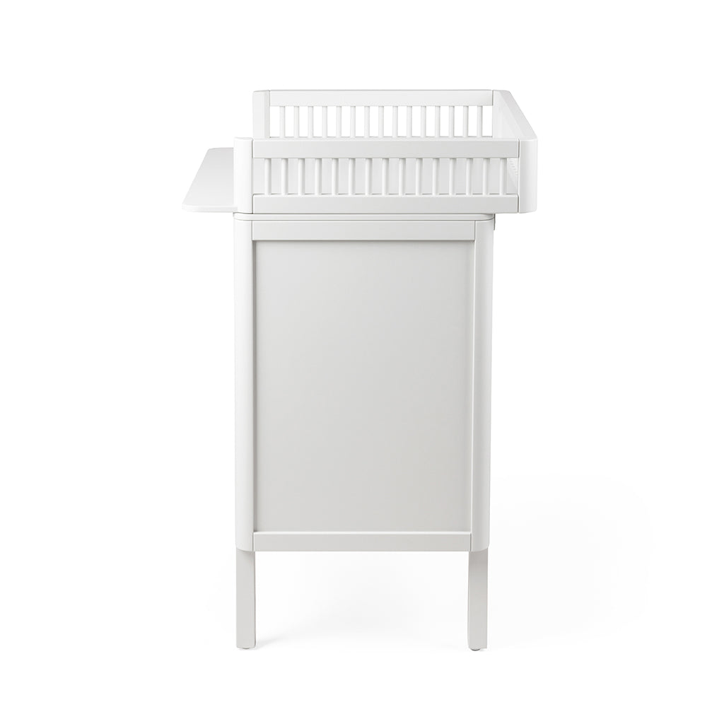 Sebra Wooden Changing Table, 2-in-1 Design with Drawers - Classic White