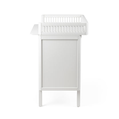 Sebra Wooden Changing Table, 2-in-1 Design with Drawers - Classic White