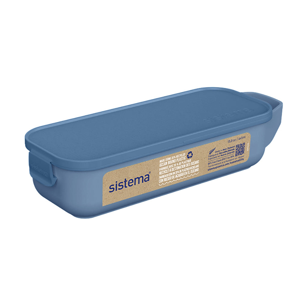Sistema Snack and Slide Lunch Box, 430 ml - Mountain Blue