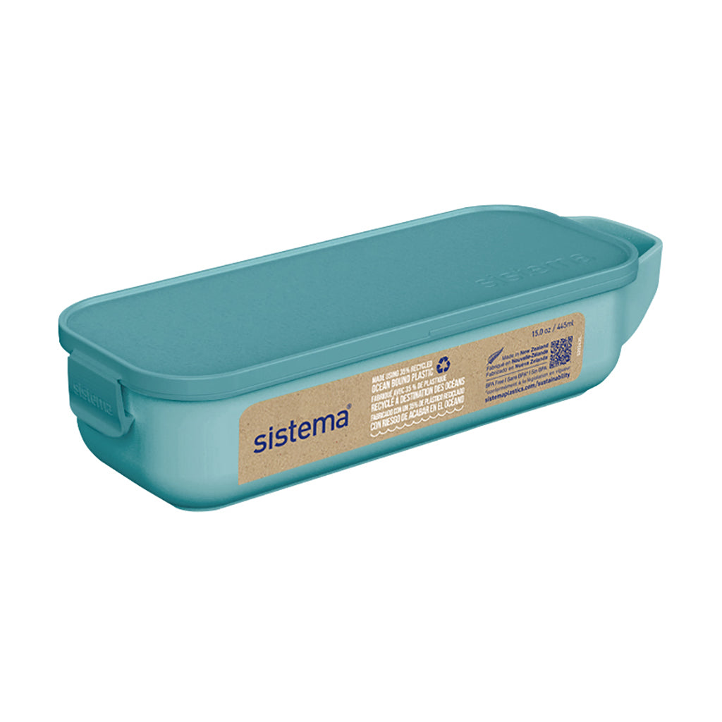 Sistema Snack and Slide Food Box, 430 ml – Teal Stone