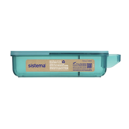 Sistema Snack and Slide Food Box, 430 ml – Teal Stone