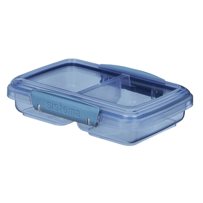 Sistema Small Split To Go Lunchbox with 2 Compartments, Mountain Blue
