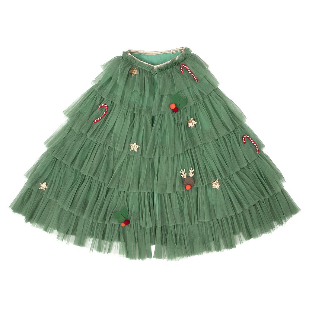 Meri Meri Costume, Christmas Tree Cape with Headband
