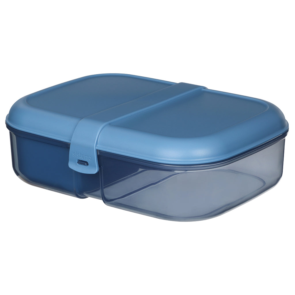 Sistema Ribbon Lunch To Go Food Container, 1.1 L - Mountain Blue