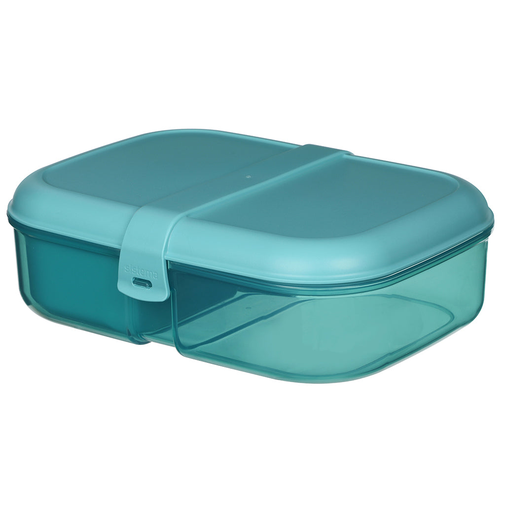 Sistema Ribbon Lunch To Go Lunch Box, 1.1 L - Teal Stone