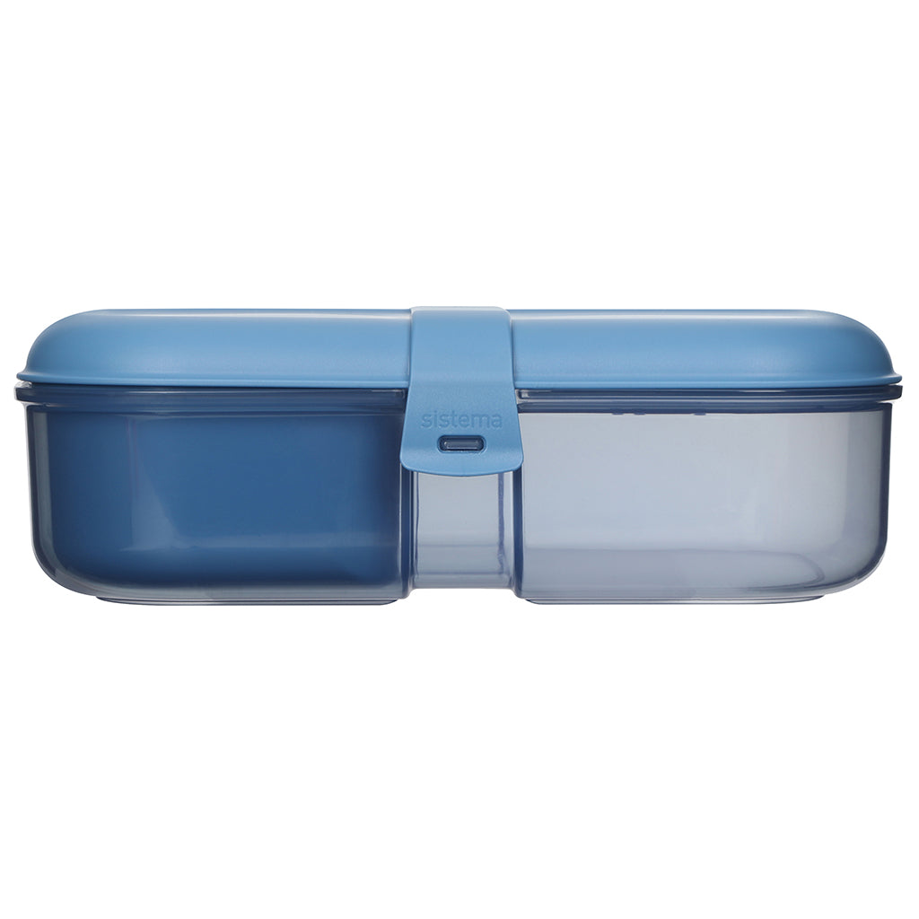 Sistema Ribbon Lunch To Go Food Container, 1.1 L - Mountain Blue