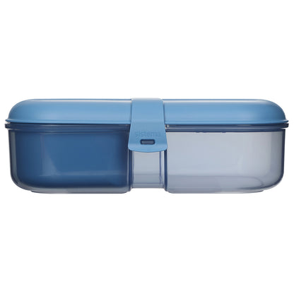 Sistema Ribbon Lunch To Go Food Container, 1.1 L - Mountain Blue