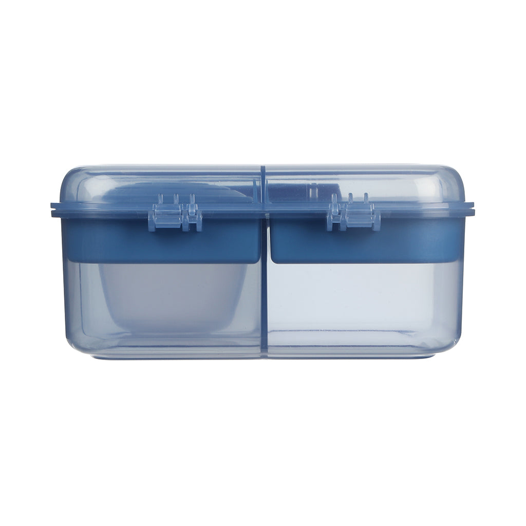 Sistema Bento Cube To Go, lunch box with 5 compartments and a container – Mountain blue