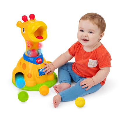 Bright Starts Baby Toy with Lights and Sounds, Spinnin’ Spots Giraffe™ Ball Game