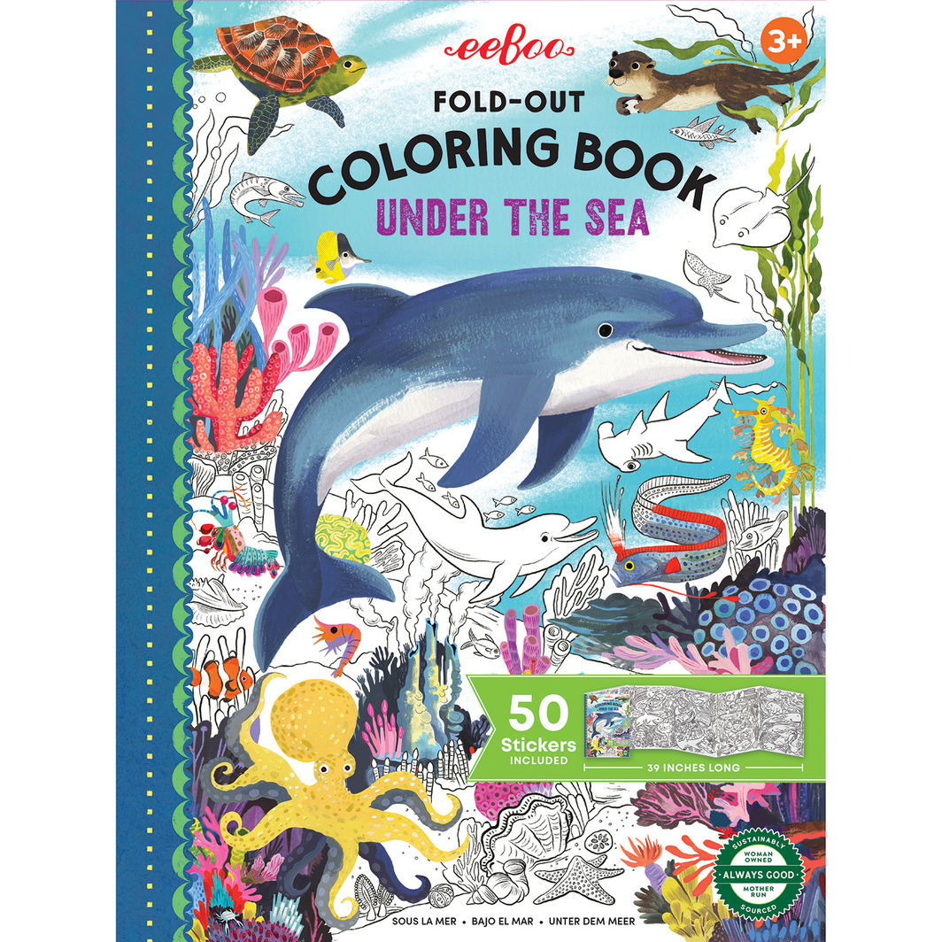eeBoo Fold-Out Coloring Book – Under the Sea