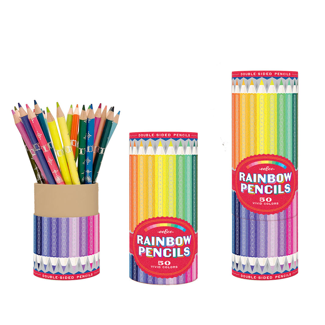 eeBoo Colored Pencils, 25 Double-Ended - Rainbow