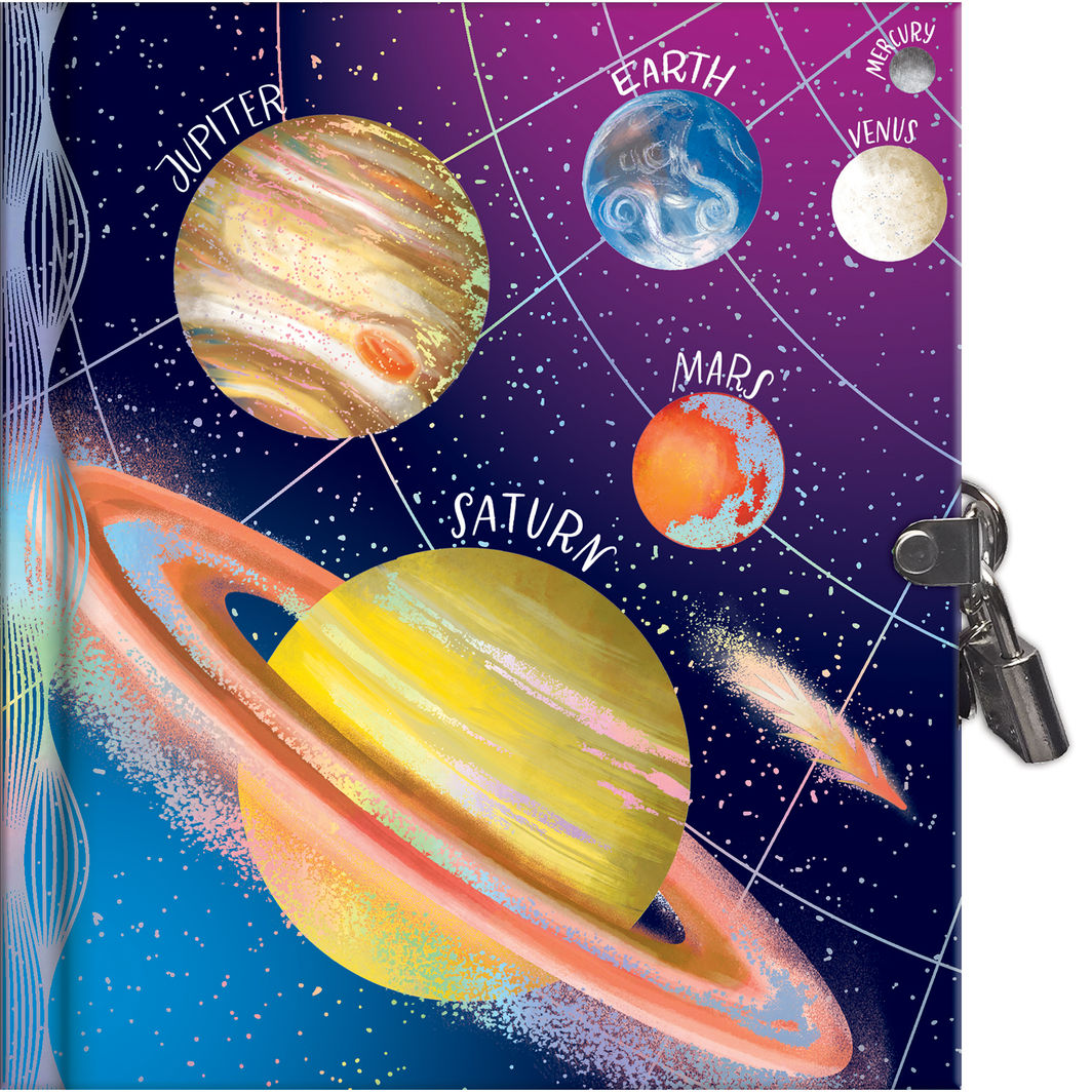 eeBoo Diary with Lock, Space Theme