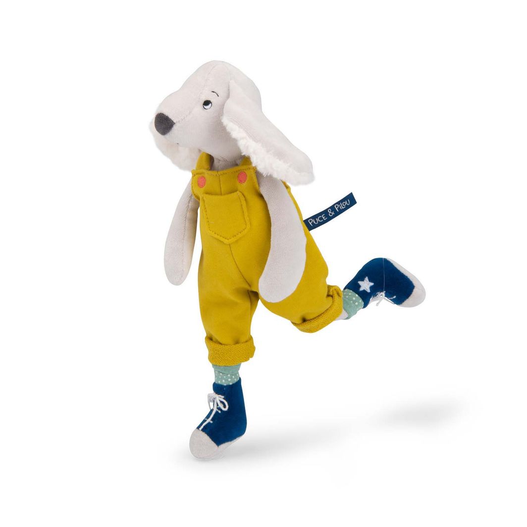 Moulin Roty Plush Toy, Pilou the Dog 37 cm - Puce &amp; Pilou