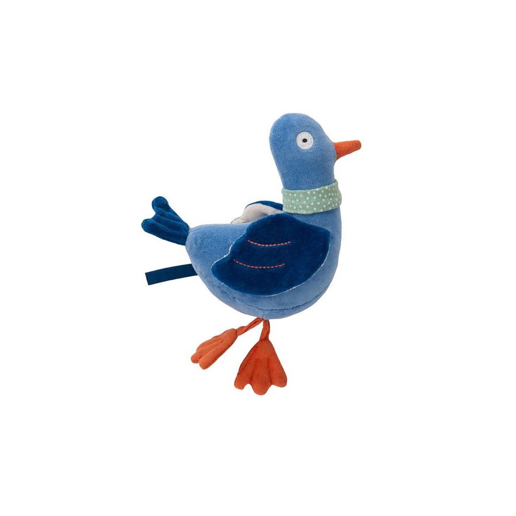 Moulin Roty Plush Toy with Rattle - Pigeon Michel