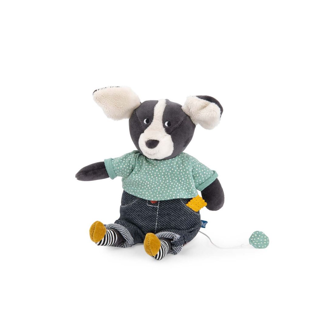 Moulin Roty Plush Toy with Music Box, Puce the Dog