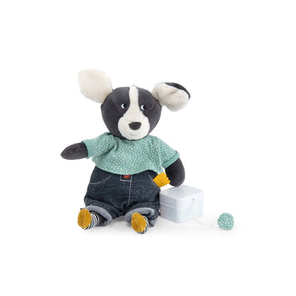 Moulin Roty Plush Toy with Music Box, Puce the Dog