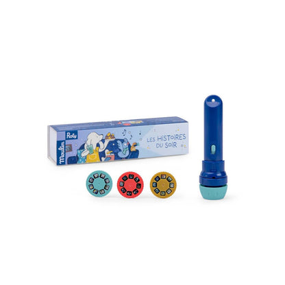 Moulin Roty Storytelling Flashlight – Puce &amp; Pilou (EN-FR)