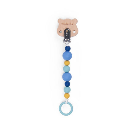 Moulin Roty, Pacifier Clip with Hamster - Puce &amp; Pilou