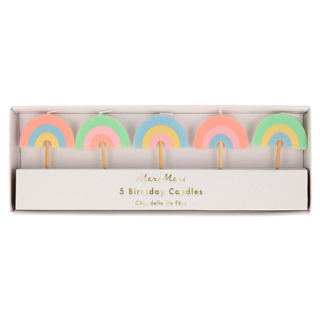 Meri Meri Rainbow Cake Candles – Set of 5
