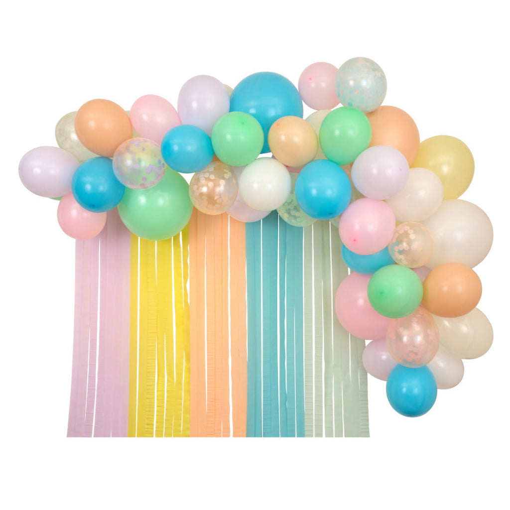 Meri Meri Pastel Balloon &amp; Streamer Kit, Garland with 35 Balloons