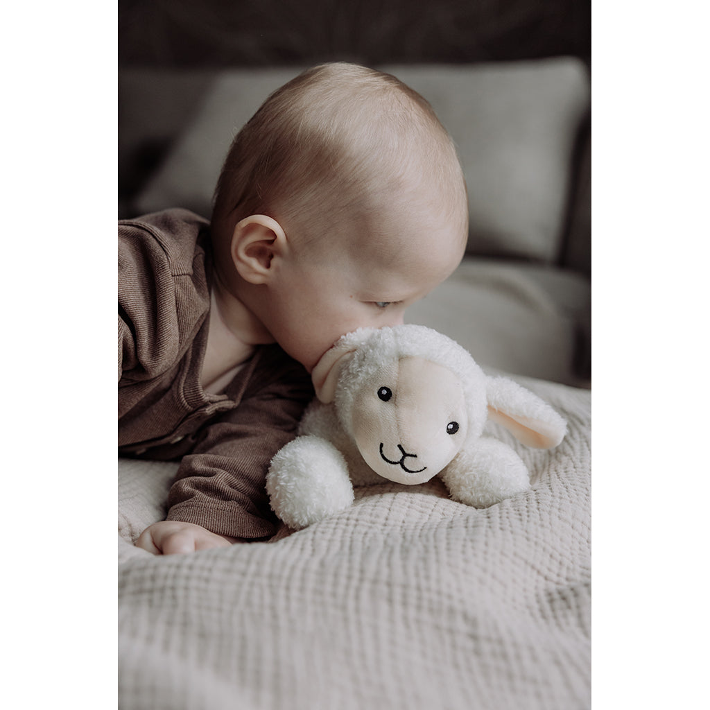 Flow Amsterdam Heartbeat Sound Plush with Rechargeable Battery, Rosie Beige