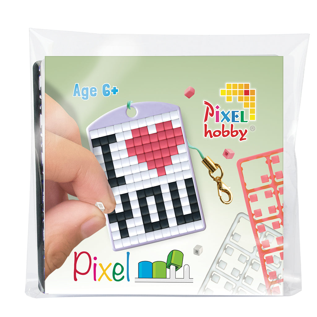 Pixel Mosaic Starter Set, Keychain - I Love You