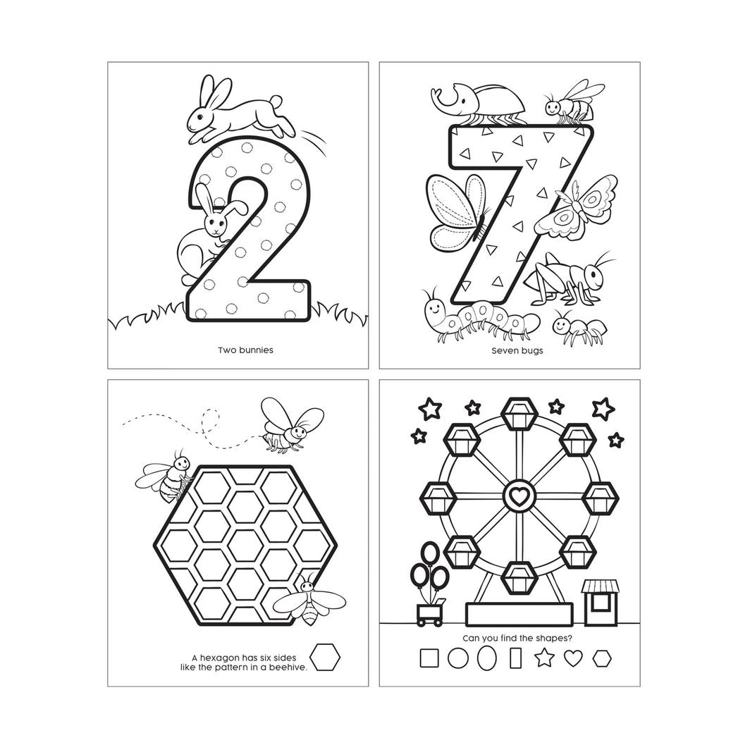 Ooly Coloring Book, Shapes and Numbers