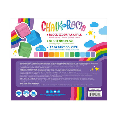 Ooly Sidewalk Chalk 12-Pack - Chalk-O-Rama Block