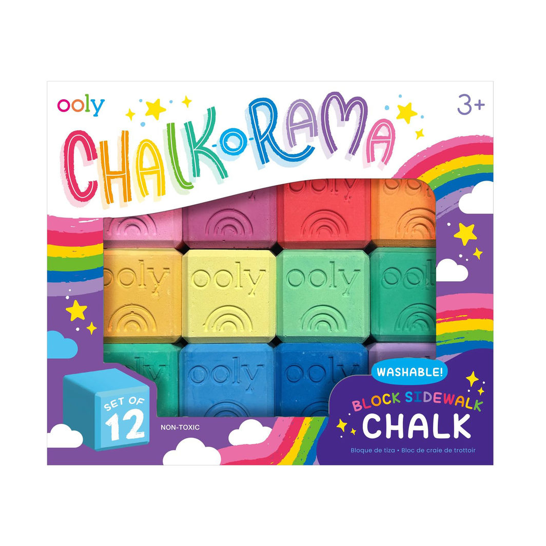 Ooly Sidewalk Chalk 12-Pack - Chalk-O-Rama Block