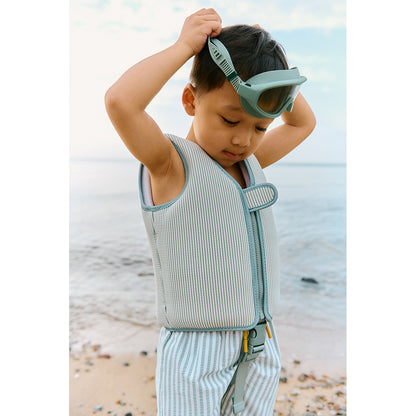 Liewood Dove Swim Vest in Seersucker, Peppermint/Sandy - multiple sizes