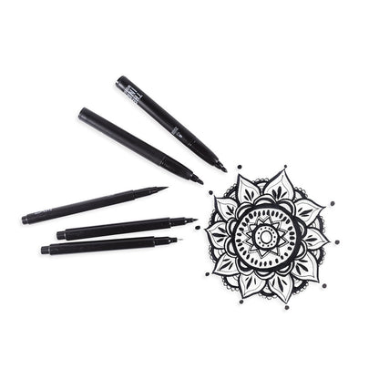 Ooly Black Pens Set of 5, The Ink Works Collection