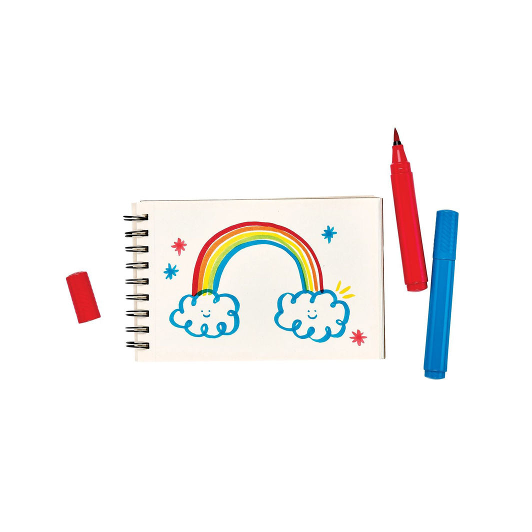 Ooly Jumbo Brush Markers 10-Pack, Washable - Big Bright Brush