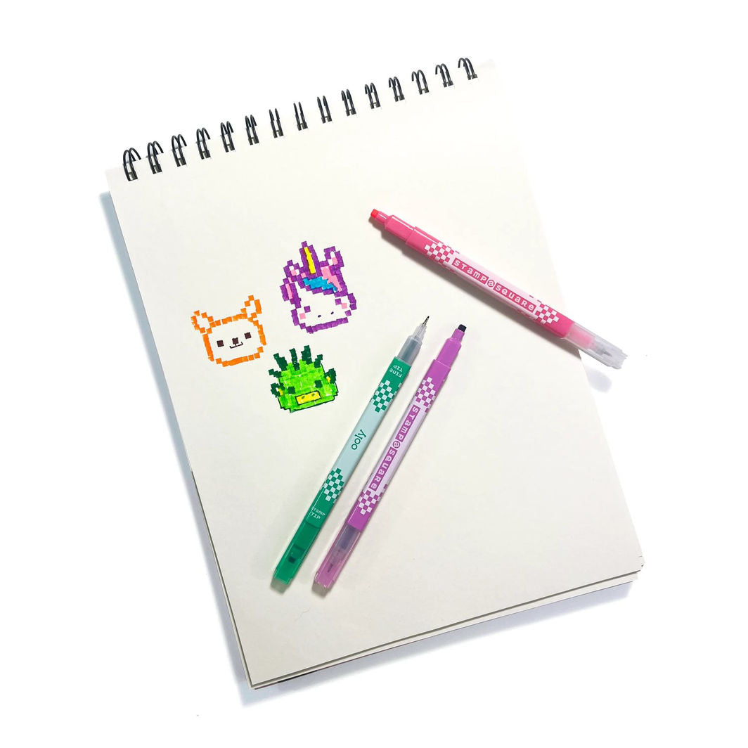 Ooly Marker Set of 12, Double-Sided - Stamp a Square