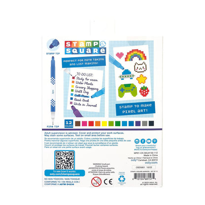Ooly Marker Set of 12, Double-Sided - Stamp a Square