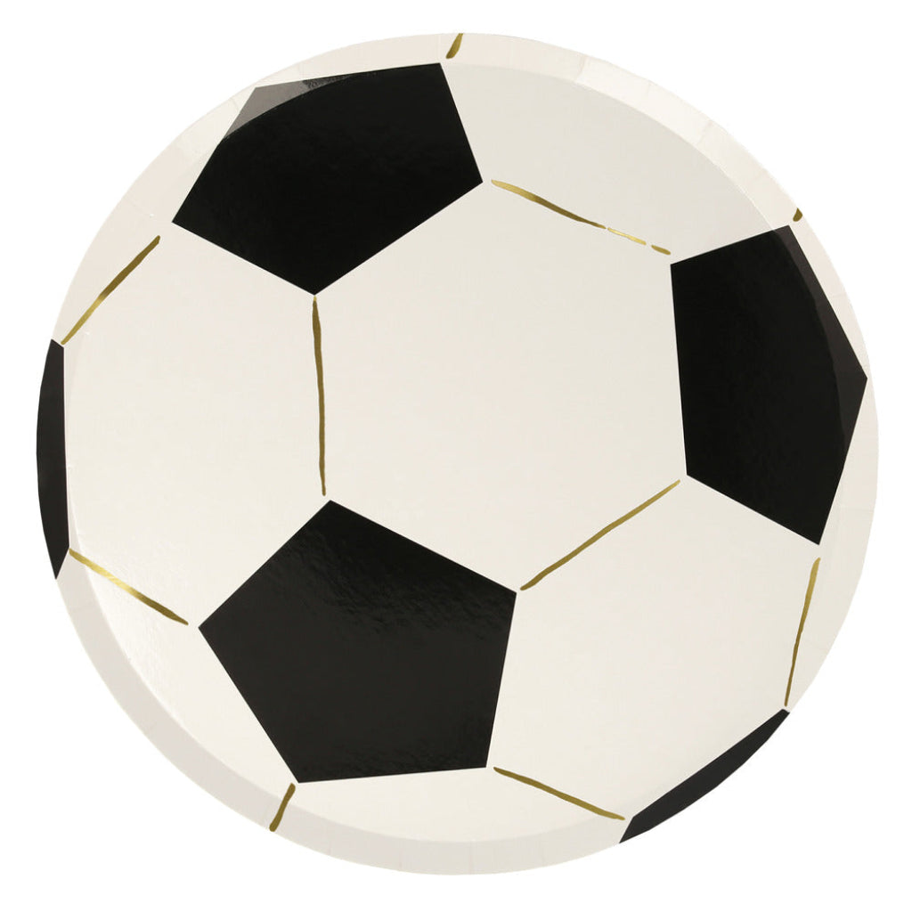 Meri Meri Paper Plates, Size L, Soccer - Pack of 8