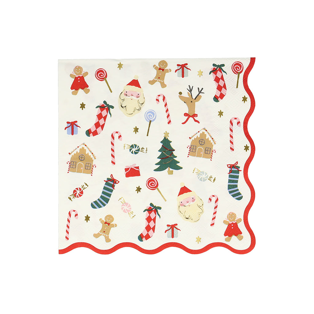 Meri Meri Napkins Size L, Jolly Christmas - Set of 16