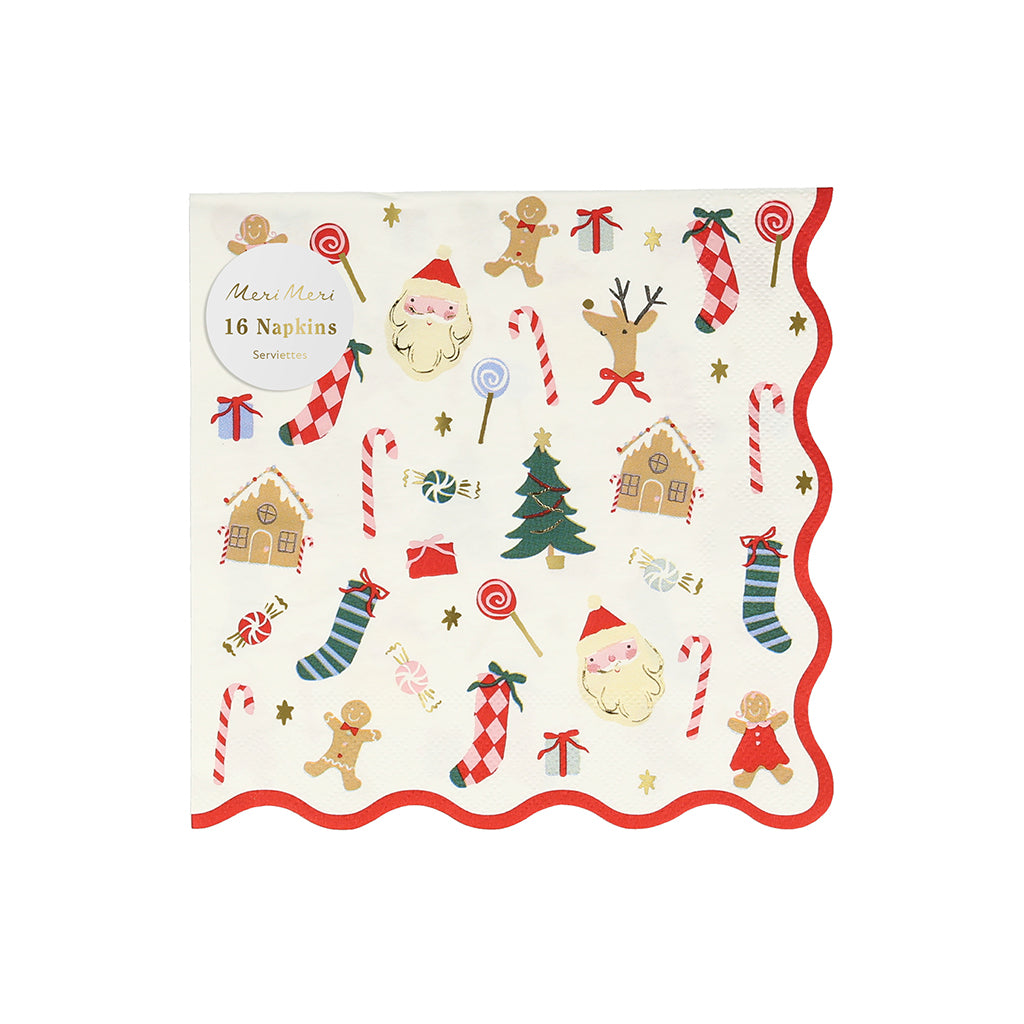 Meri Meri Napkins Size L, Jolly Christmas - Set of 16