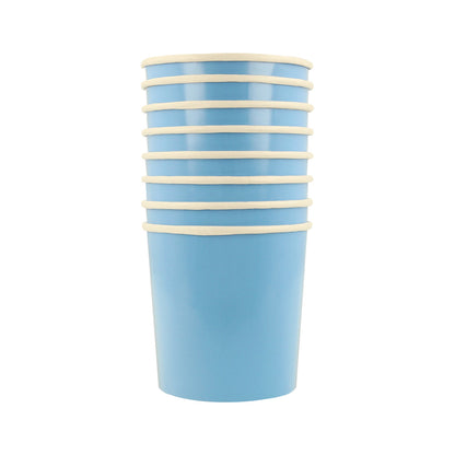 Meri Meri Paper Cups, Cornflower Blue - Set of 8