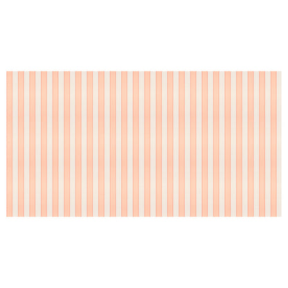 Meri Meri Paper Tablecloth, Peach Stripe - 259 x 137 cm