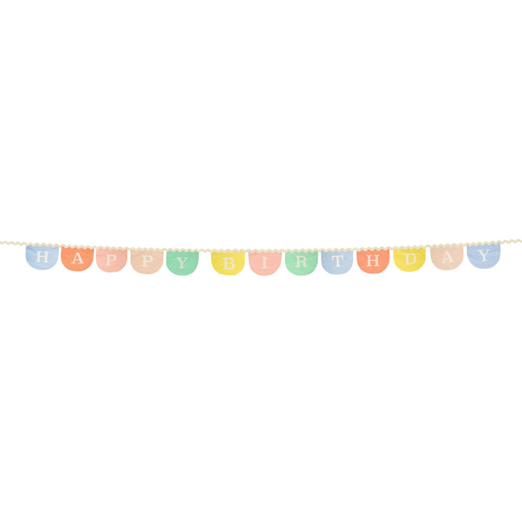 Meri Meri garland, Happy Birthday fabric flags - 2.3 meters