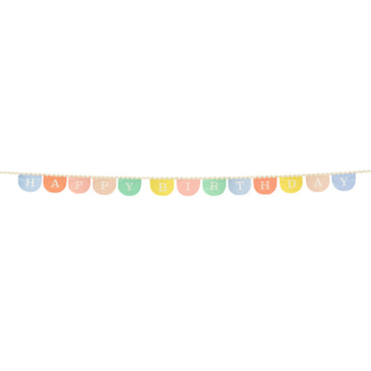 Meri Meri garland, Happy Birthday fabric flags - 2.3 meters