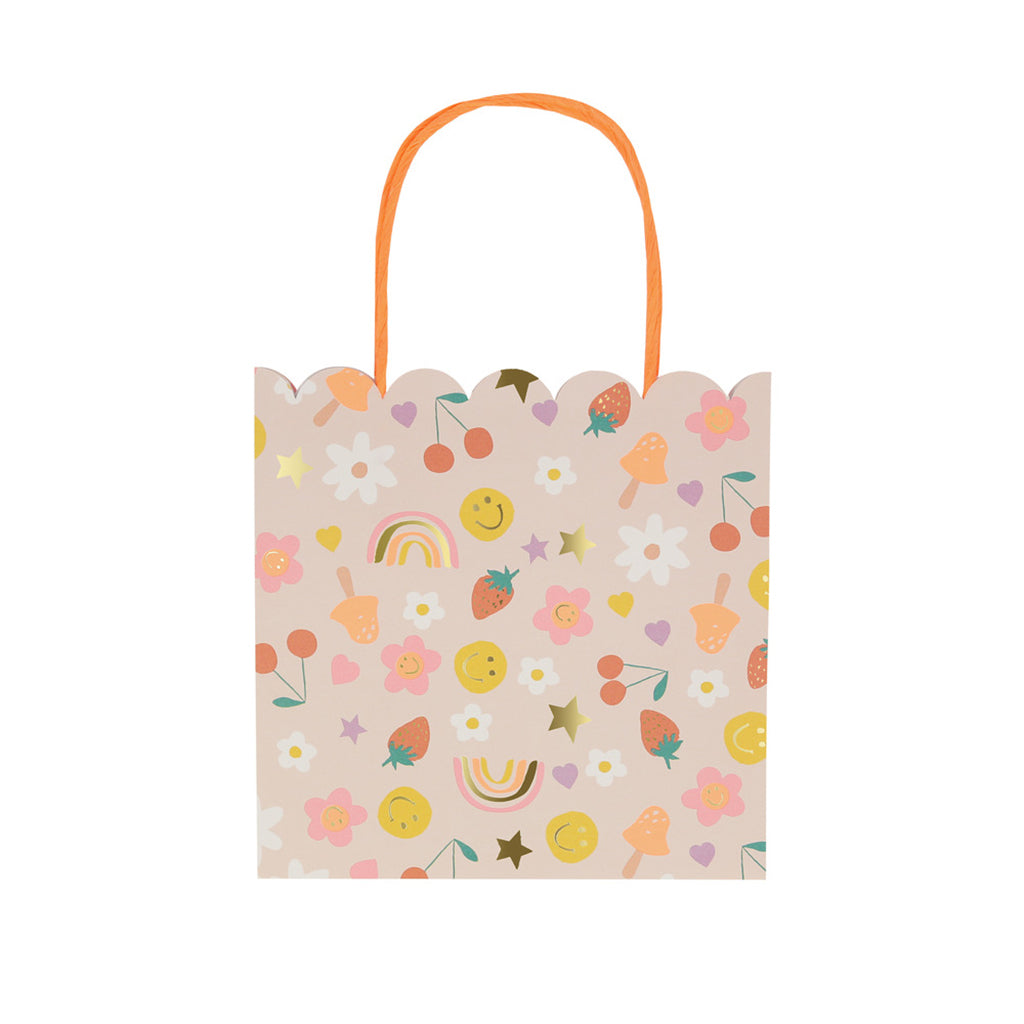 Meri Meri Gift Bags, Happy Face Icons – Set of 8