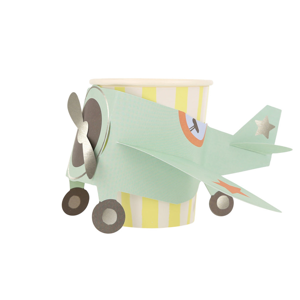 Meri Meri Paper Cups, Plane Design - Set of 8