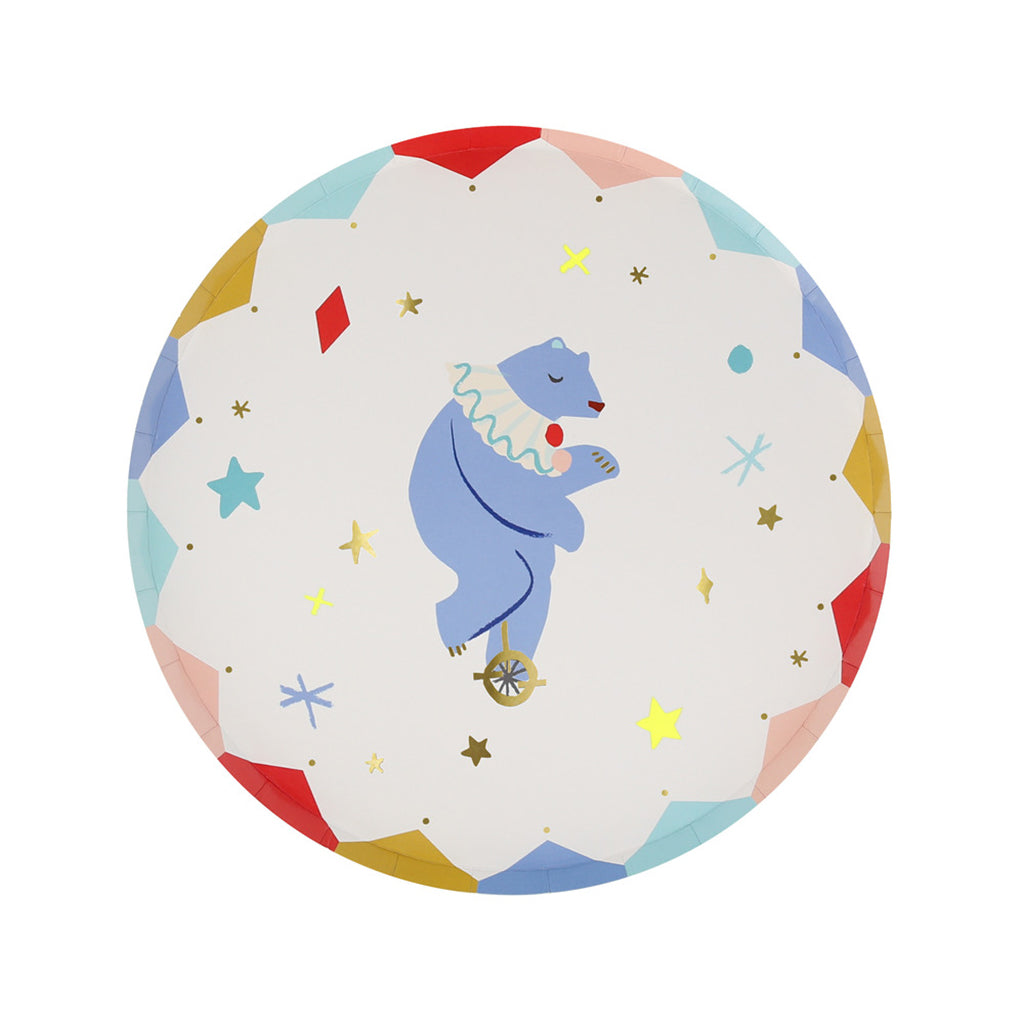 Meri Meri Paper Plates, Size S, Circus - Pack of 8
