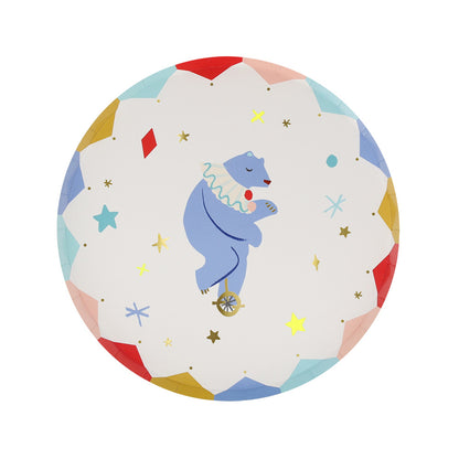 Meri Meri Paper Plates, Size S, Circus - Pack of 8