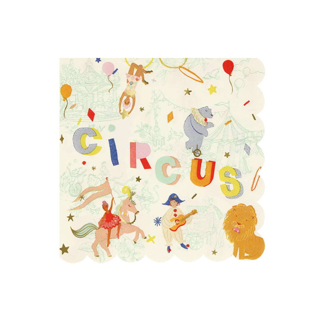 Meri Meri Napkins Size L, Circus - Pack of 16