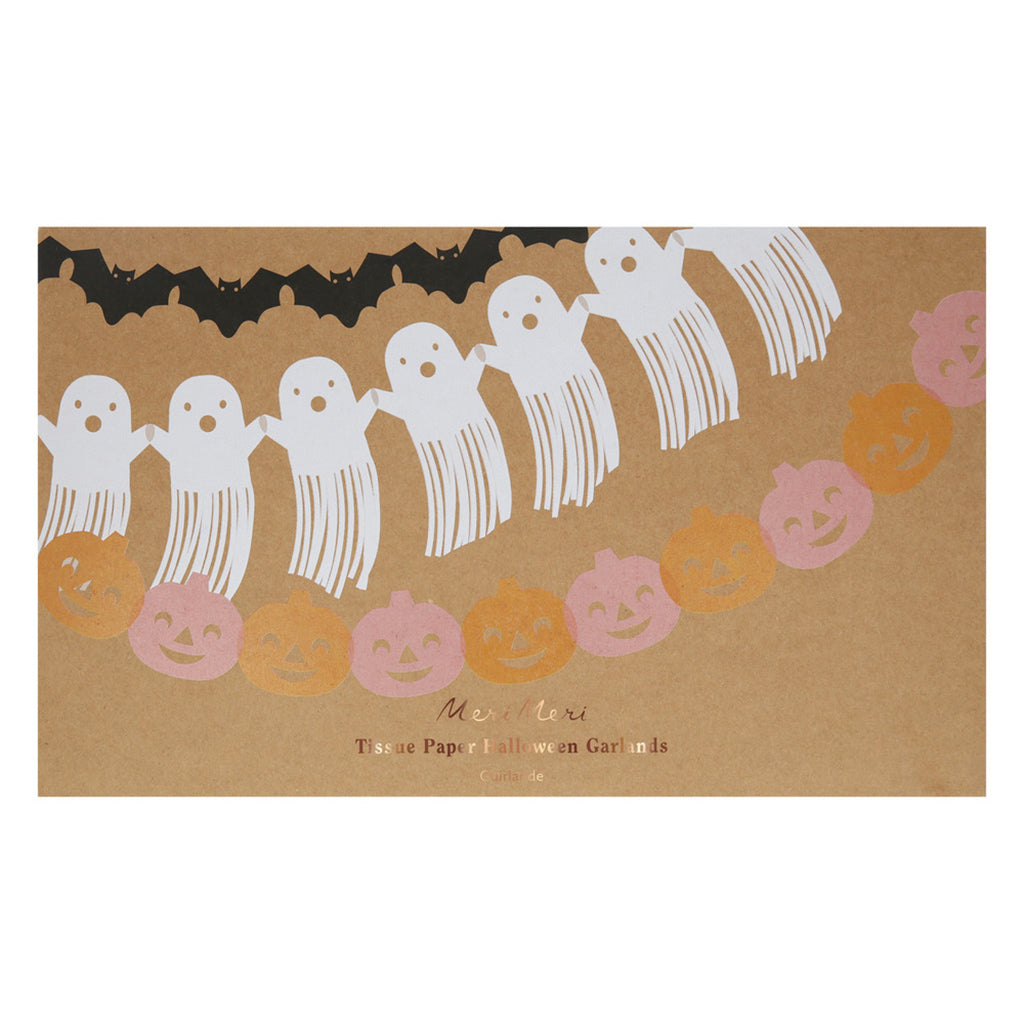 Meri Meri Garland, Halloween – Ghosts with Tassels – 2 meters