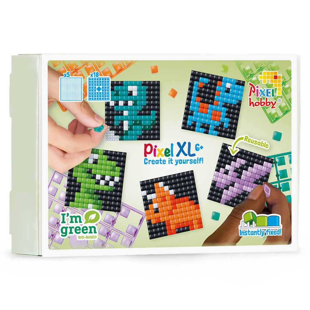Pixel Mosaic, XL Mosaic Perler, Theme Box – Dinosaur