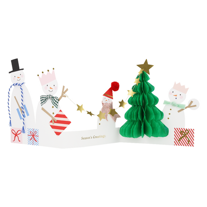 Meri Meri julekort, Snemandsfamilie concertina